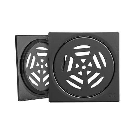 Podna rešetka 150X150/Ø130 15mm - crna